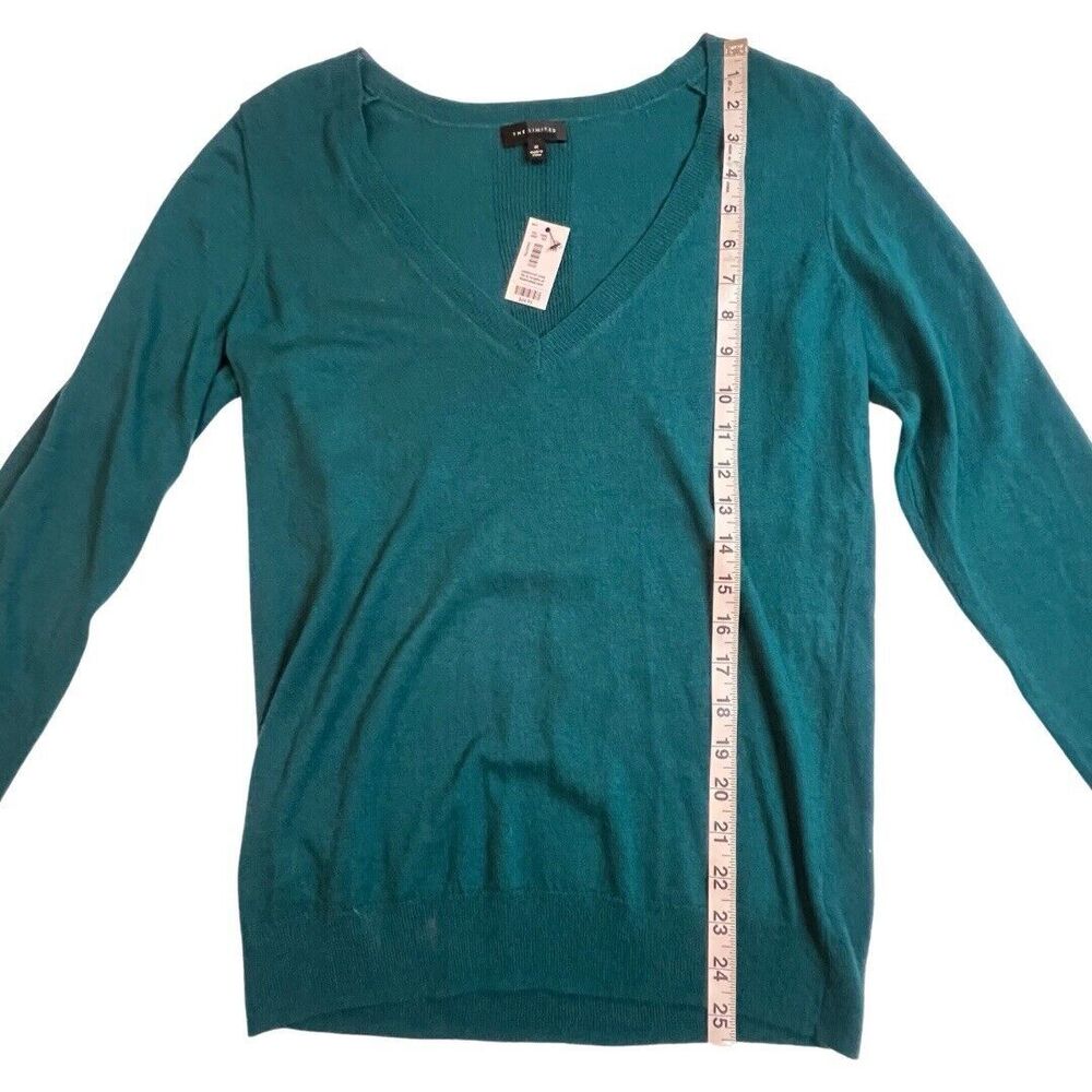 The Limited Top Womens Medium Green Knit Sweater Preppy Casual Academic Blouse - Picture 3 of 10